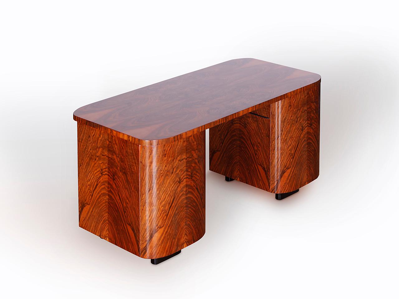 Bureau tchèque Art Déco chromé autoportant H - 178 par Jindrich Halabala Excellent état - En vente à Wien, AT