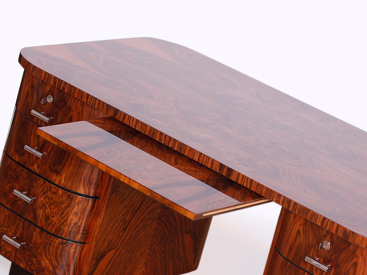 Chrome Bureau tchèque Art Déco chromé autoportant H - 178 par Jindrich Halabala en vente