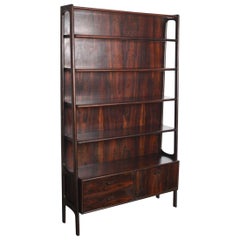 Freistehendes dänisches Bücherregal aus brasilianischem Palisanderholz