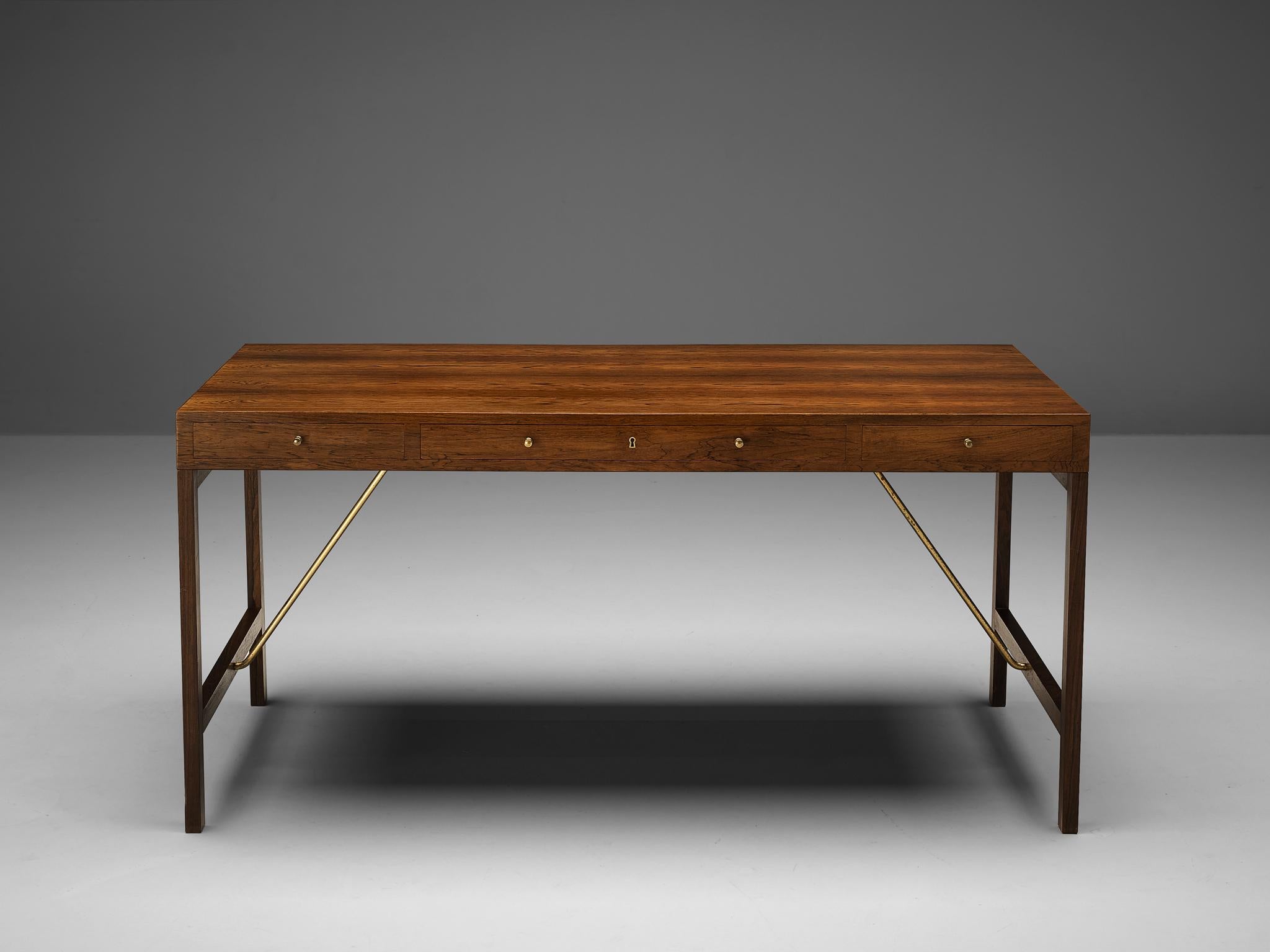 Freistehender dänischer Schreibtisch von Jason Møbler aus Palisanderholz (Moderne der Mitte des Jahrhunderts)