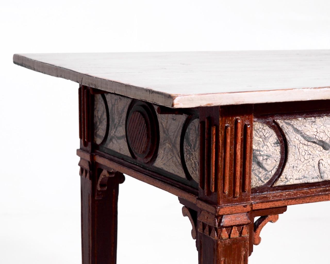 18th Century and Earlier Freestanding Danish Louis XVI Table, circa 1780 For Sale