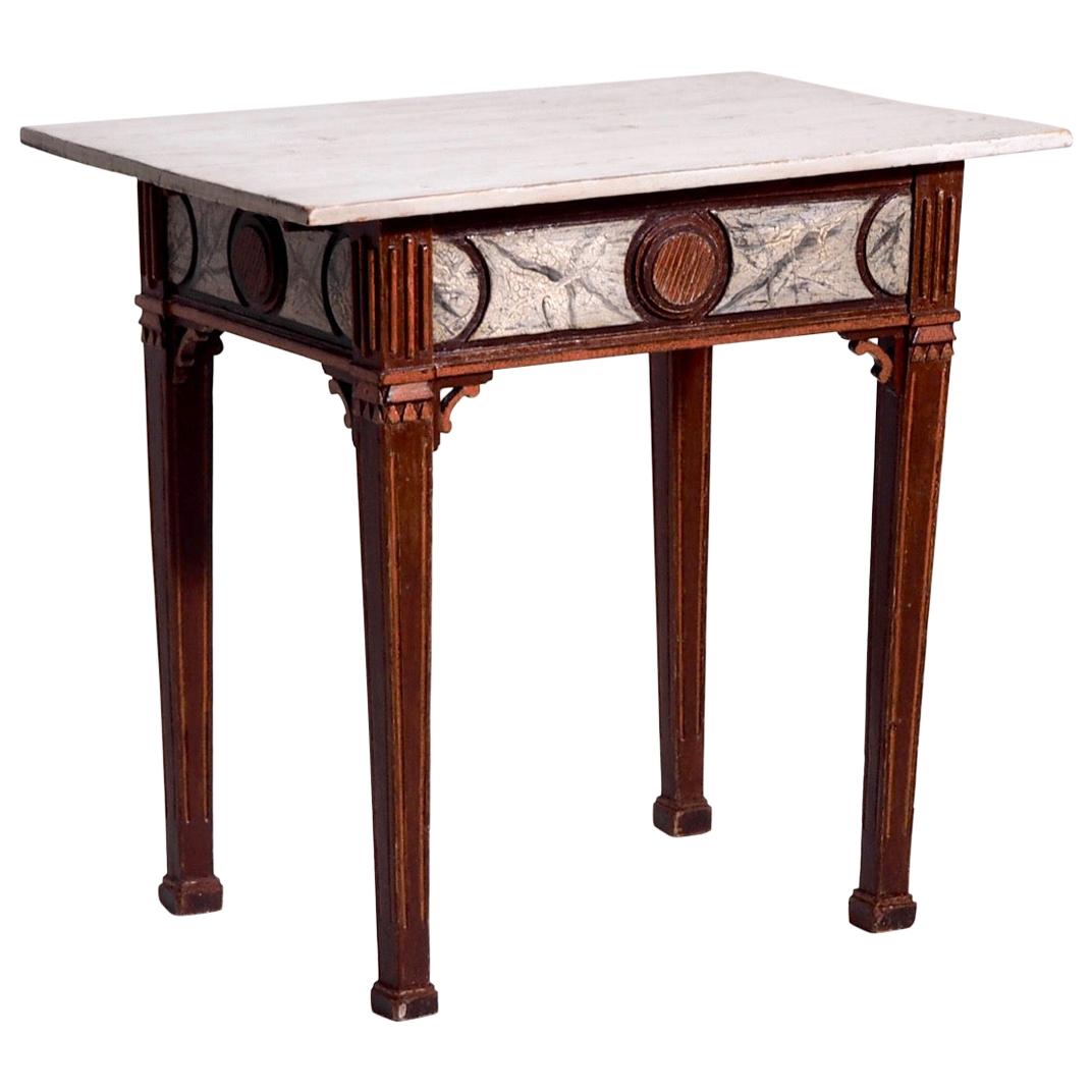 Freestanding Danish Louis XVI Table, circa 1780 For Sale