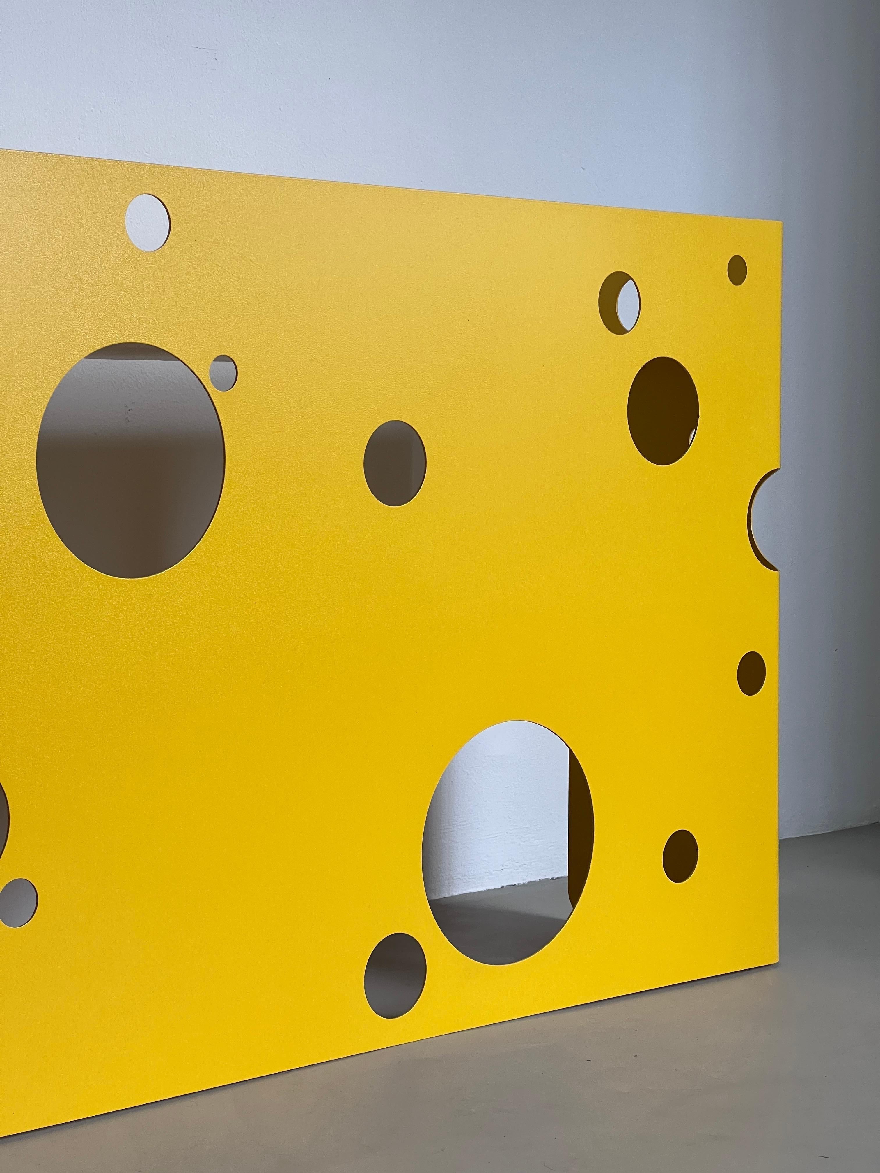 Poudré Bureau deception autoportant - Table Consierge en jaune vif de Spinzi Milano en vente