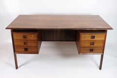 Scrivania indipendente progettata da Erik Brouer in palissandro degli anni '60