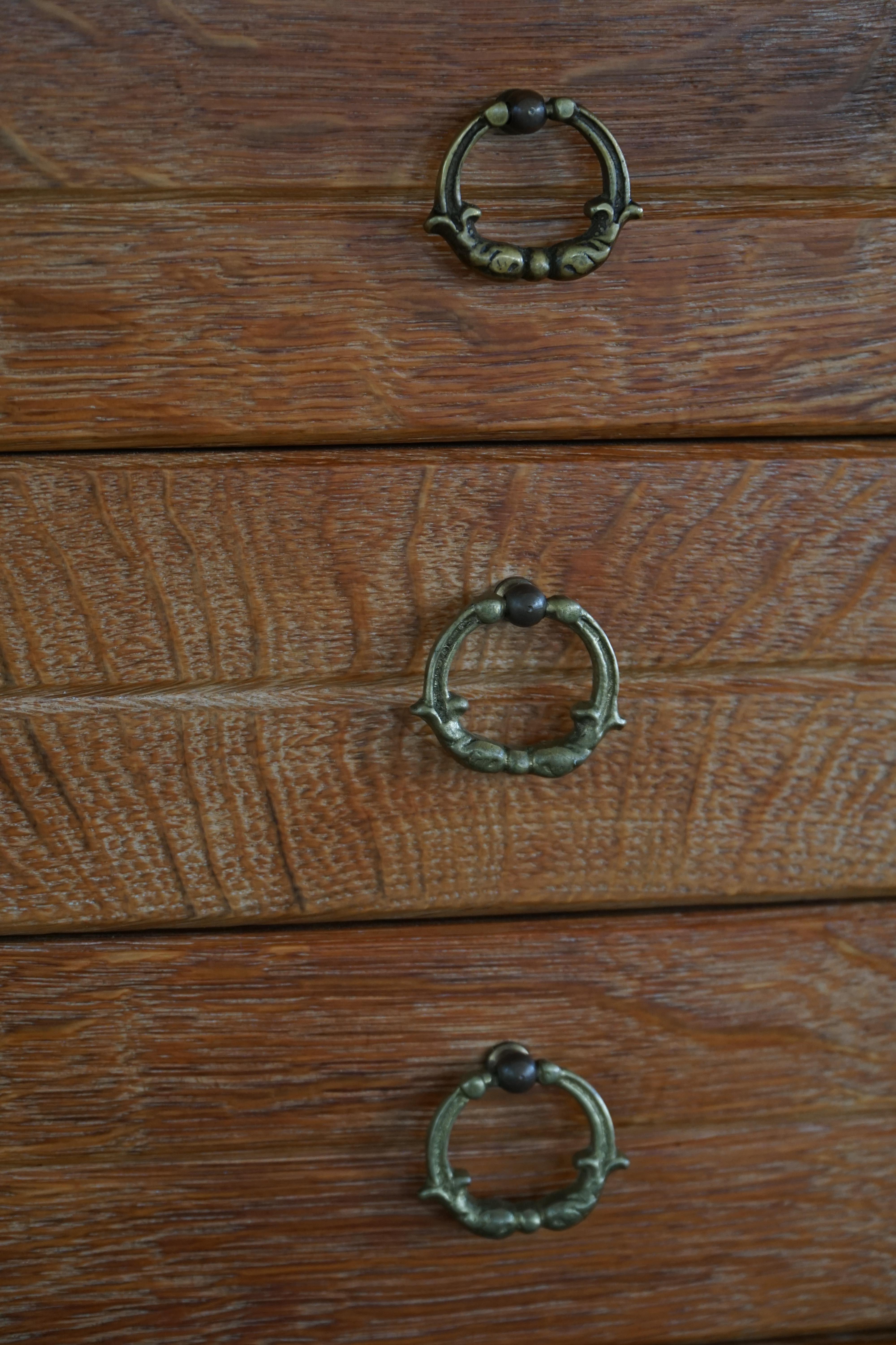 Bureau autoportant en Oak, modernité danoise du milieu du siècle, Henning Kjærnulf, années 1950 en vente 13