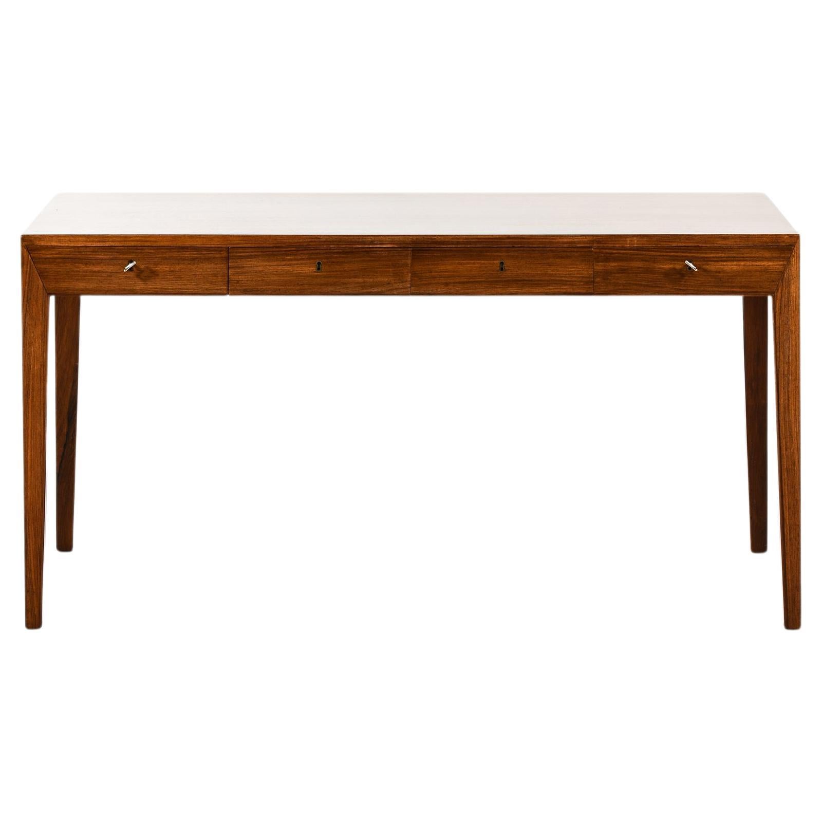 Freistehender Schreibtisch aus Palisanderholz von Severin Hansen, 1950er Jahre im Angebot