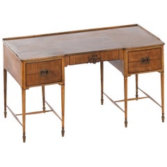 Freestanding Desk in Walnut and Brass Produced in Denmark