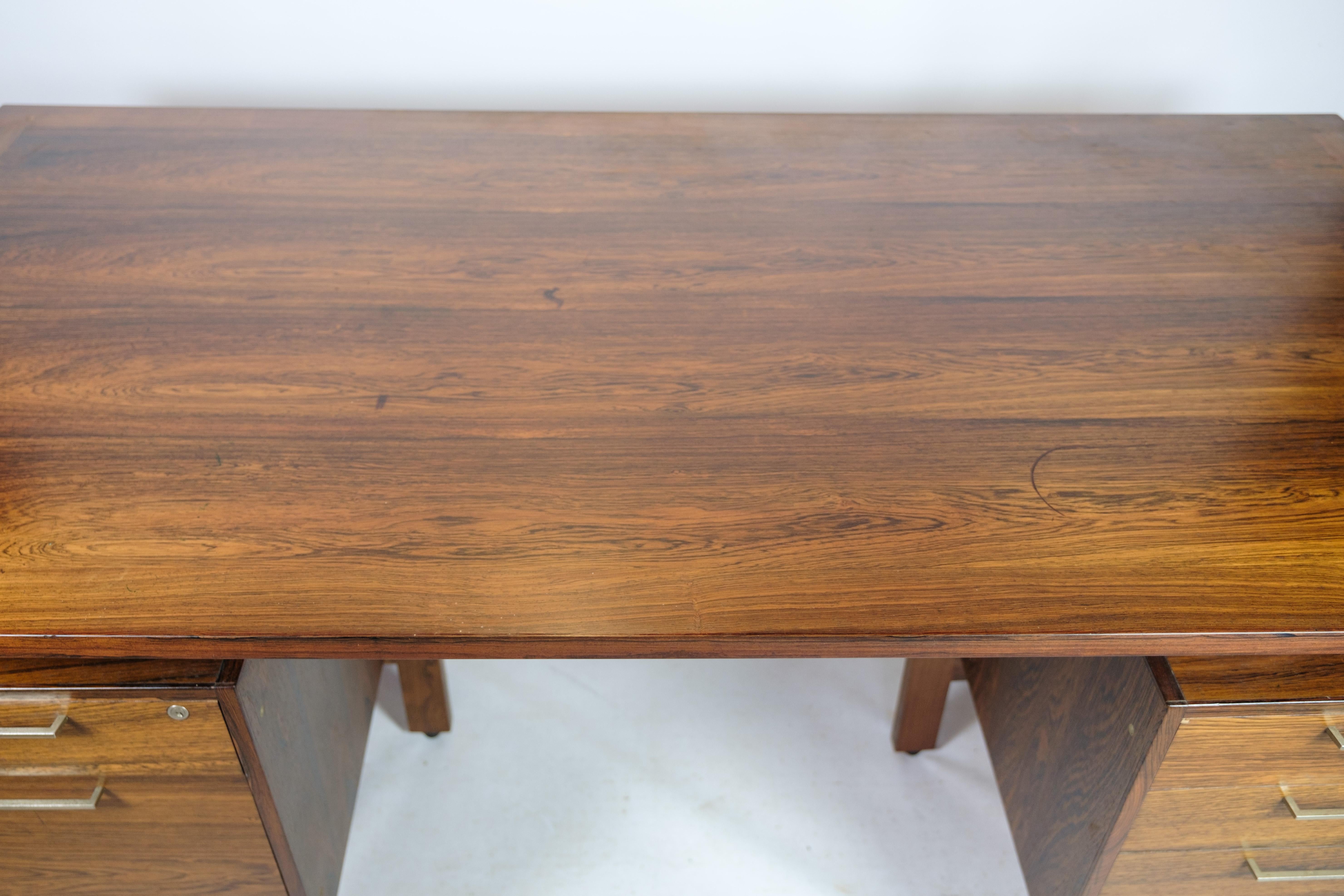 Freestanding Desk Of Danish Design In Rosewood By Bjerringbro Furniture For Sale 8