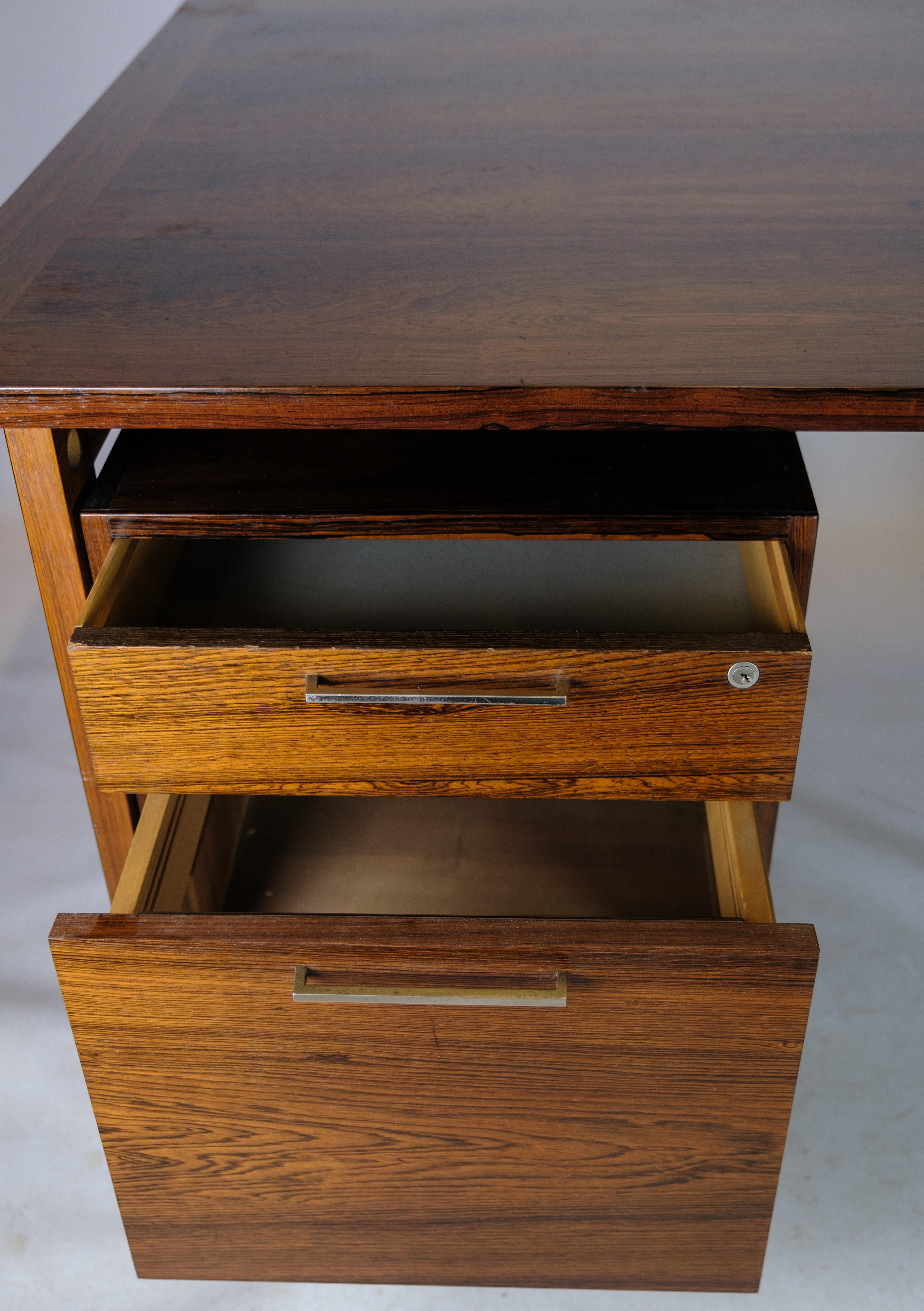 Freestanding Desk Of Danish Design In Rosewood By Bjerringbro Furniture For Sale 1