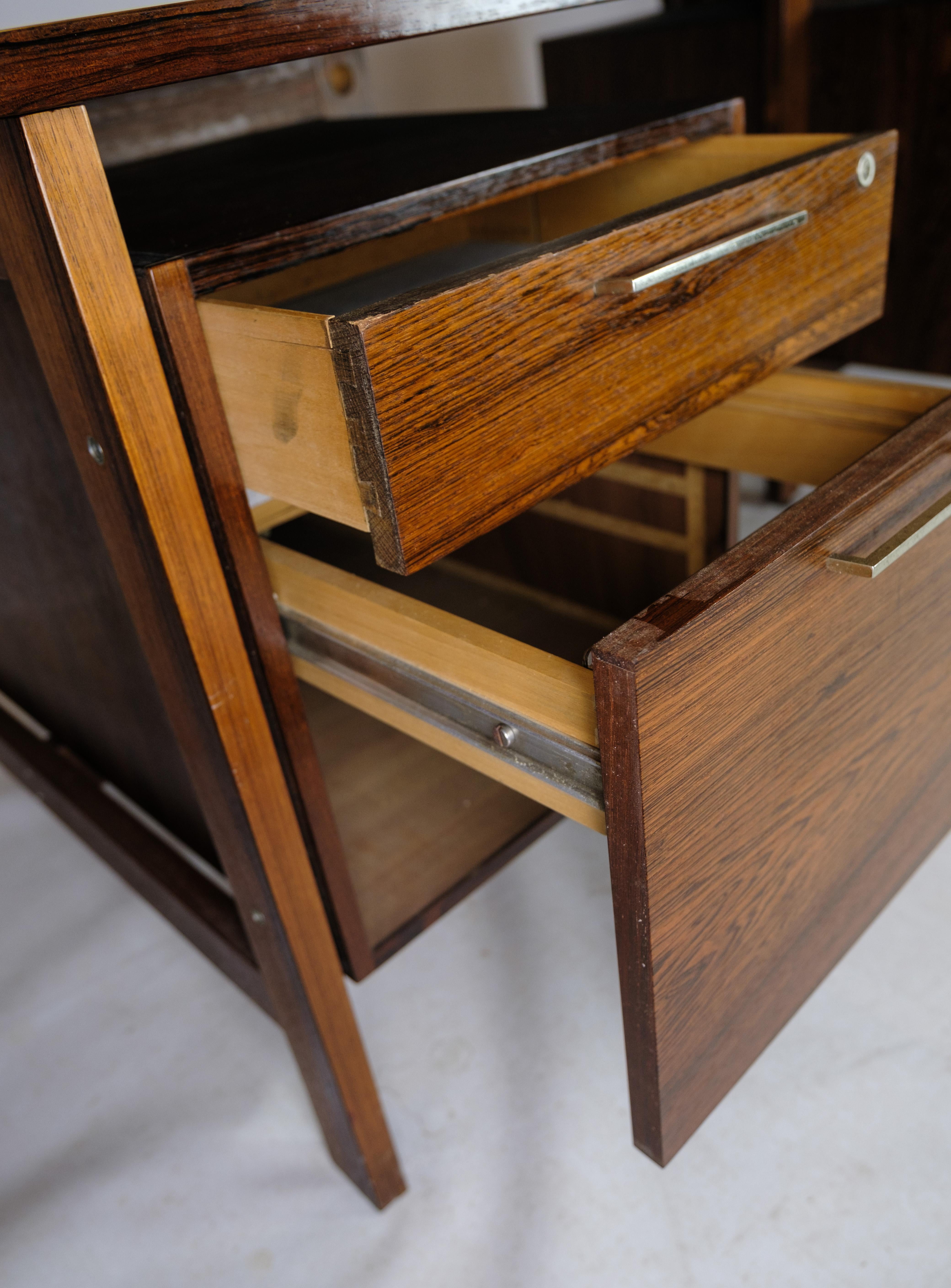 Freestanding Desk Of Danish Design In Rosewood By Bjerringbro Furniture For Sale 2