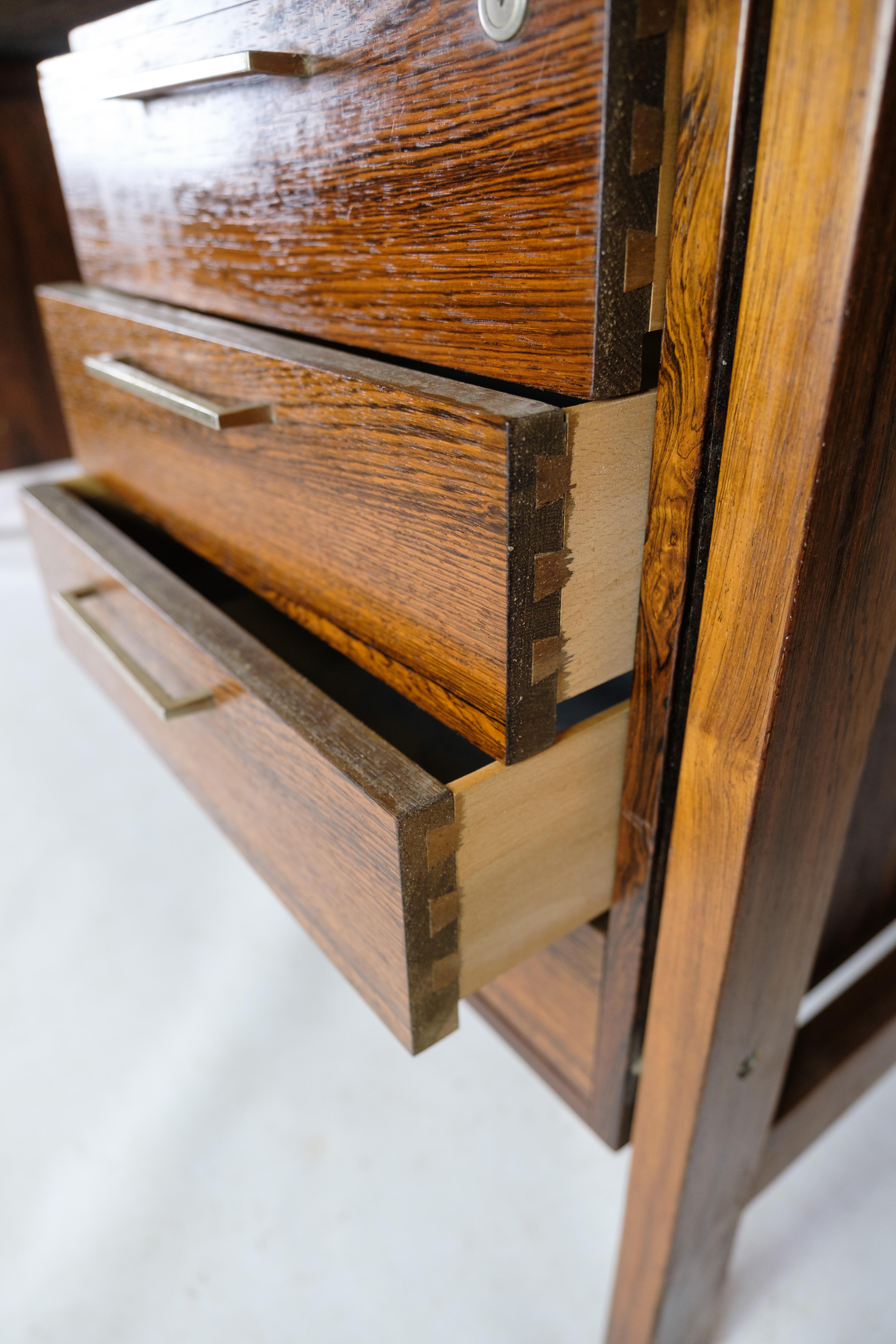 Freestanding Desk Of Danish Design In Rosewood By Bjerringbro Furniture For Sale 4