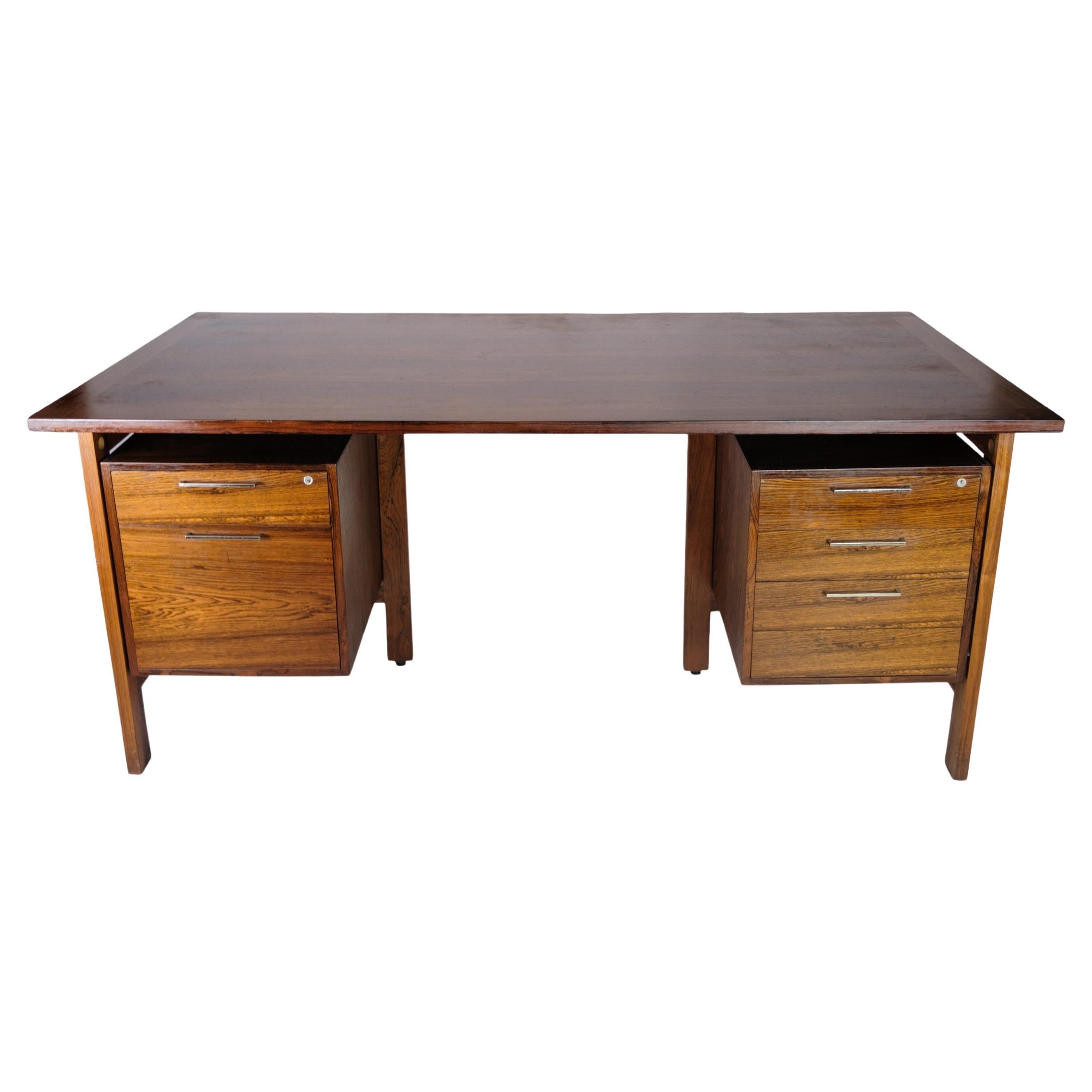 Freestanding Desk Of Danish Design In Rosewood By Bjerringbro Furniture For Sale