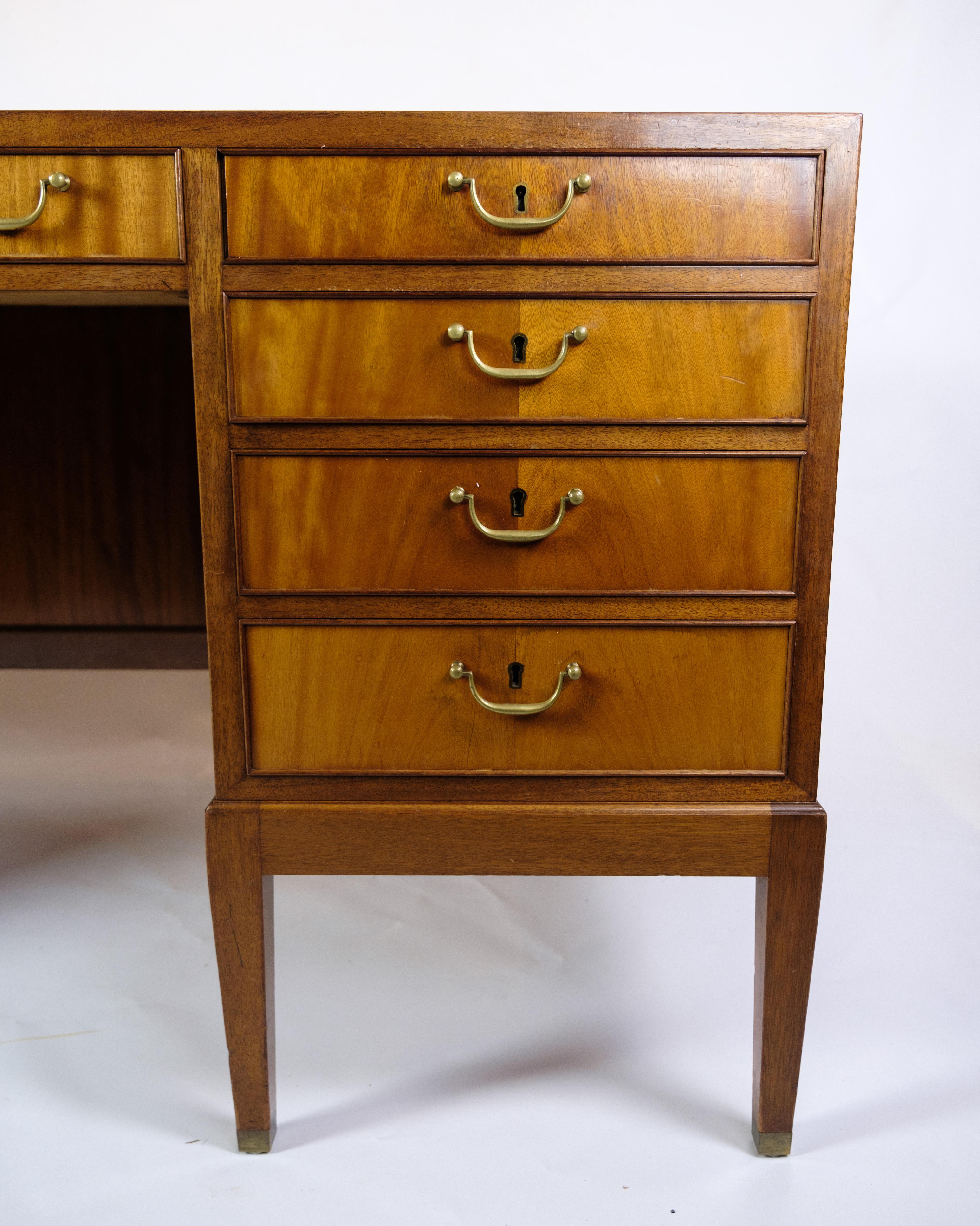 Freestanding Diplomat Desk Made In Mahogany By Fritz Henningsen From 1930s For Sale 1