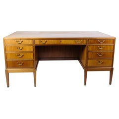 Freestanding Diplomat Desk Made In Mahogany By Fritz Henningsen From 1930s