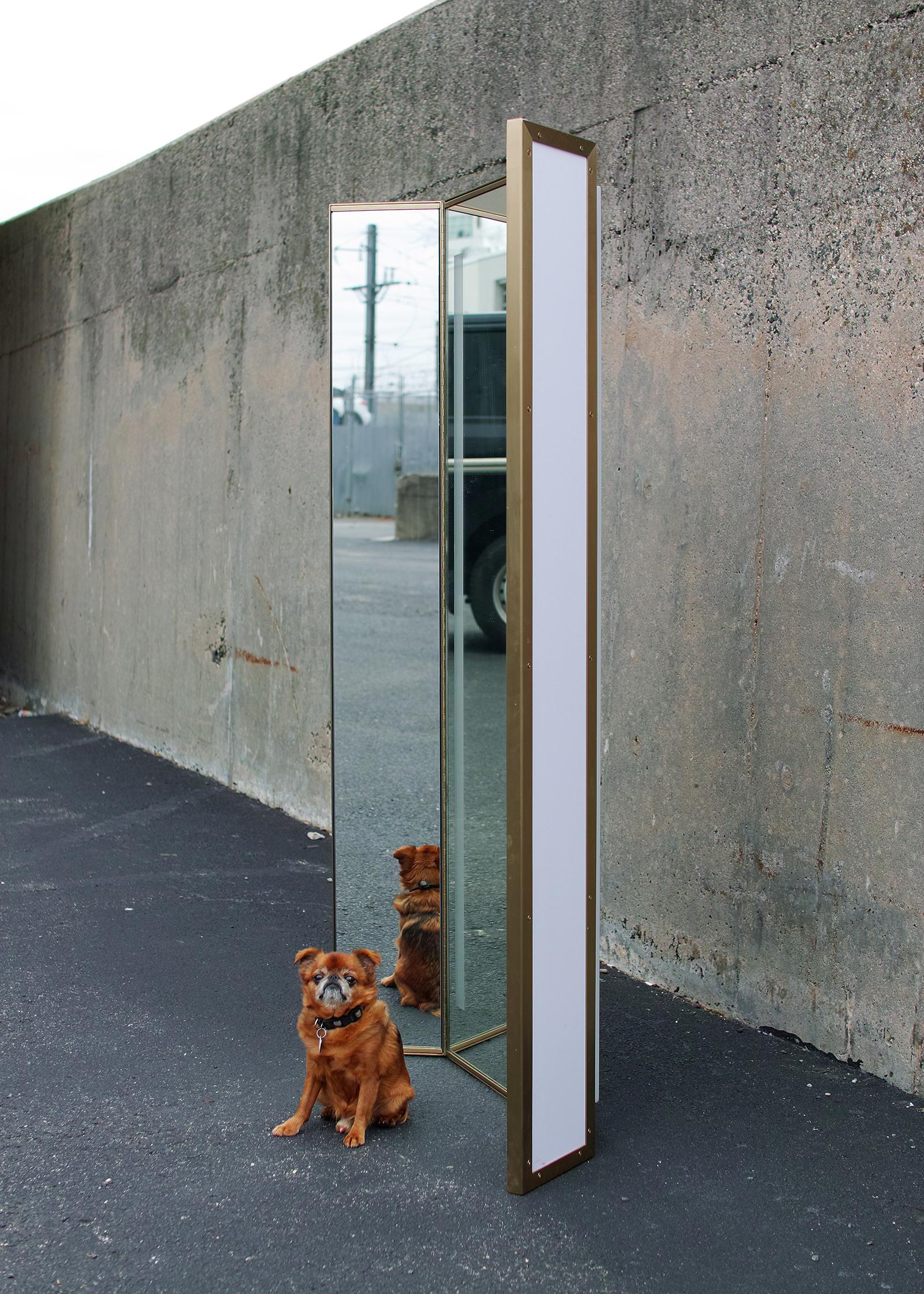 American Freestanding Full Length Tri-Fold Dressing Mirror