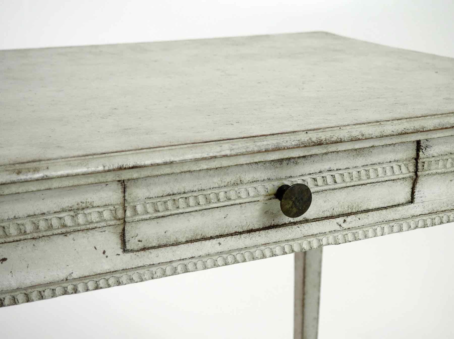 Swedish Freestanding Gustavian Console Table, with One Drawer, 1790