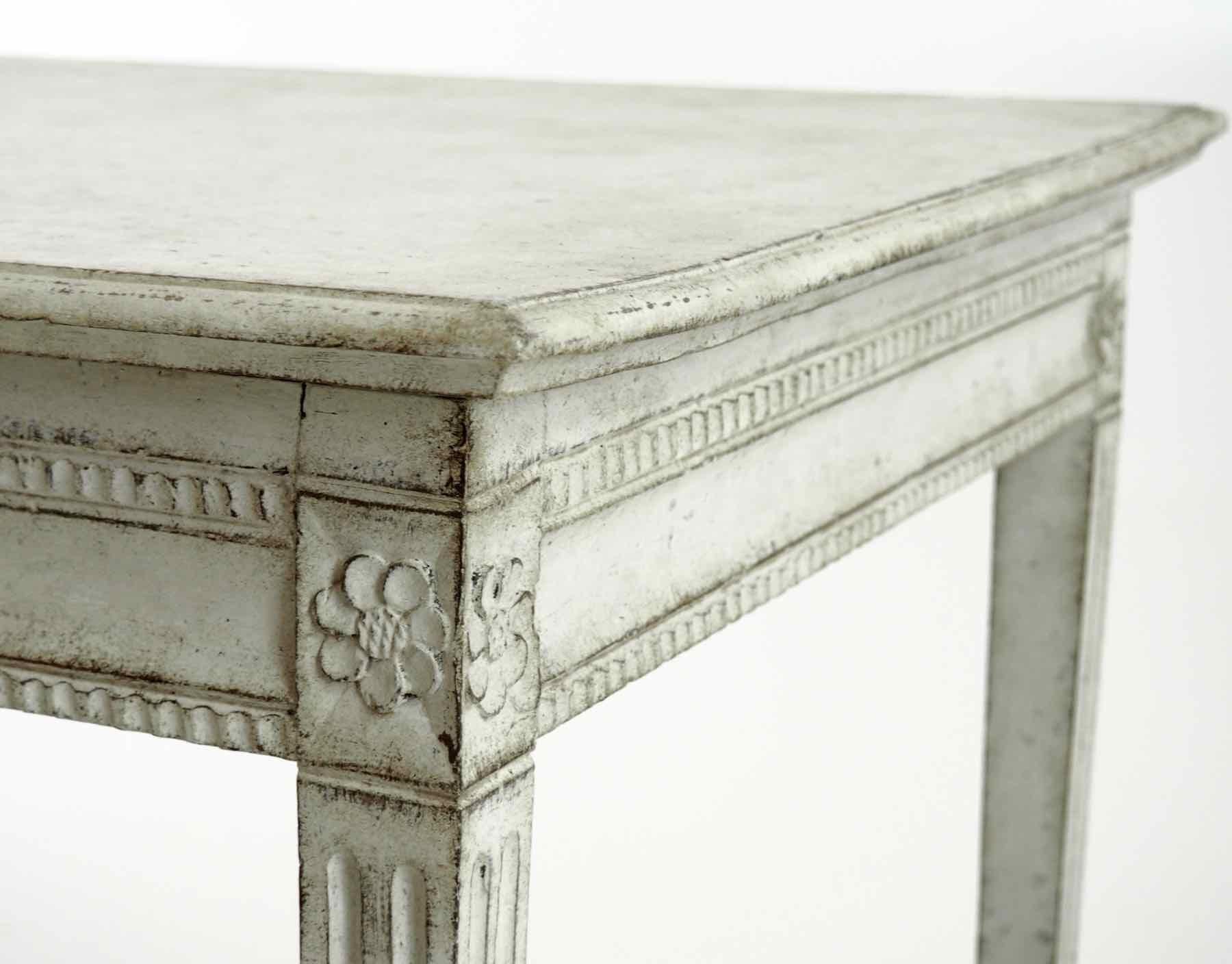 Freestanding Gustavian Console Table, with One Drawer, 1790 In Good Condition In Aalsgaarde, DK