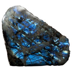 Antique Freestanding Labradorite Crystal from Madagascar