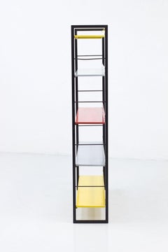 Freestanding Metal Shelf System by A. Dekker for Tomado, Netherlands, 1950s
