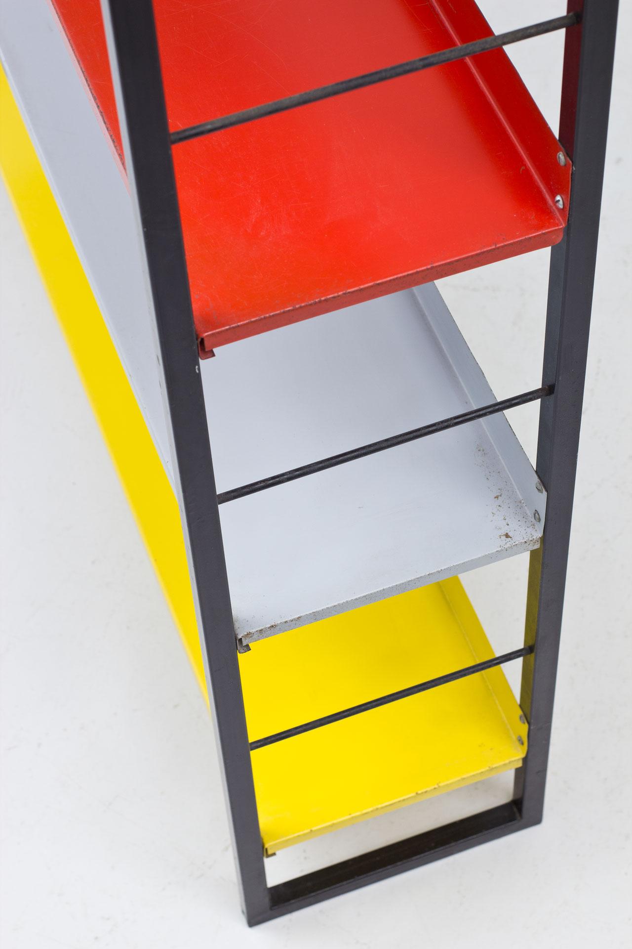 20th Century Freestanding Metal Shelf System by A. Dekker for Tomado, Netherlands, 1950s