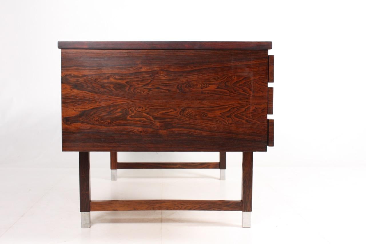 Mid-Century Modern Freestanding Midcentury Desk in Rosewood, Made in Denmark