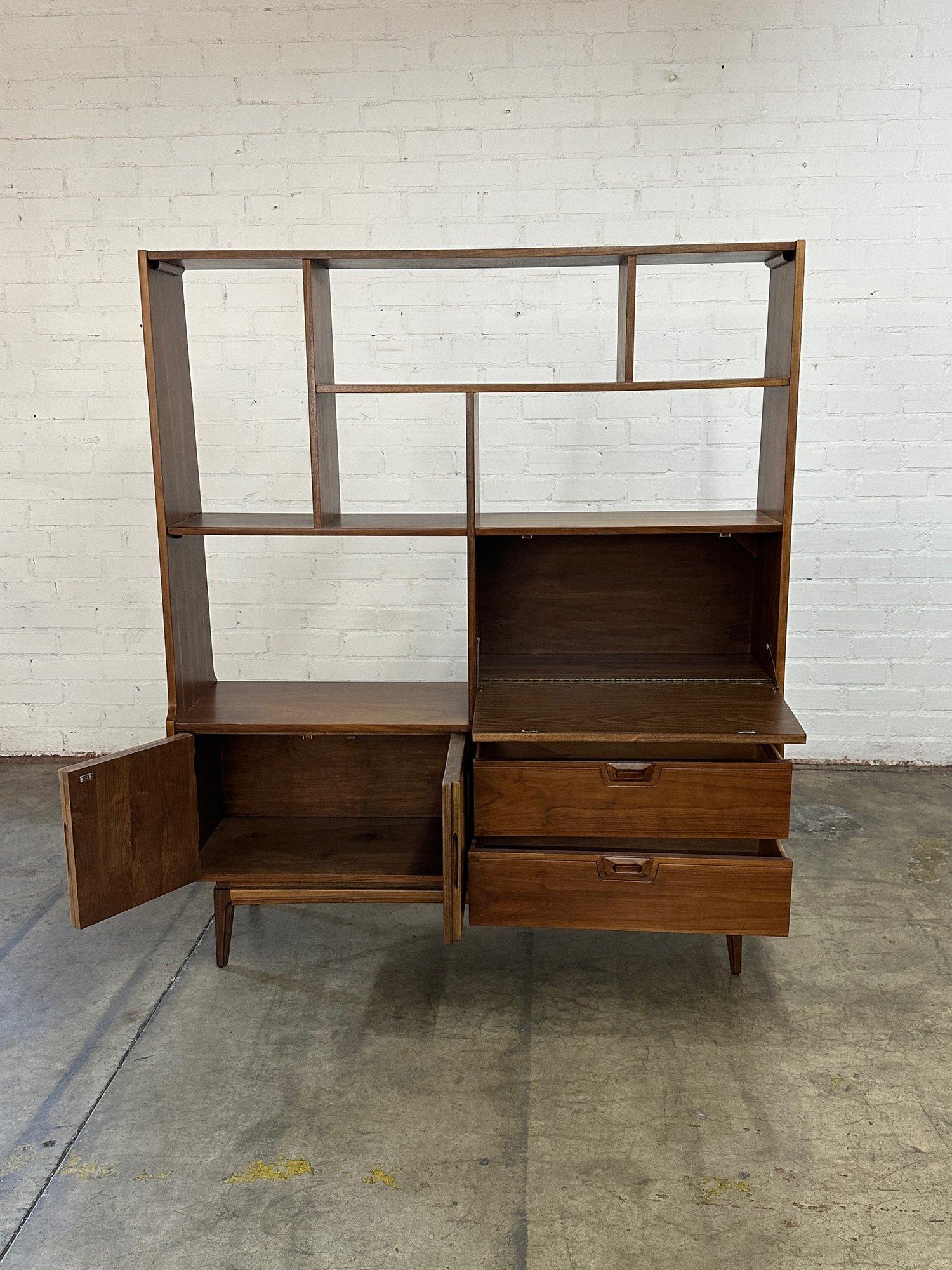 Mid-20th Century Freestanding Mid Century Wall Unit / Room Divider For Sale