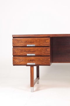 Freestanding Midcentury Desk in Rosewood, Designed by Ejgil Petersen, 1960s