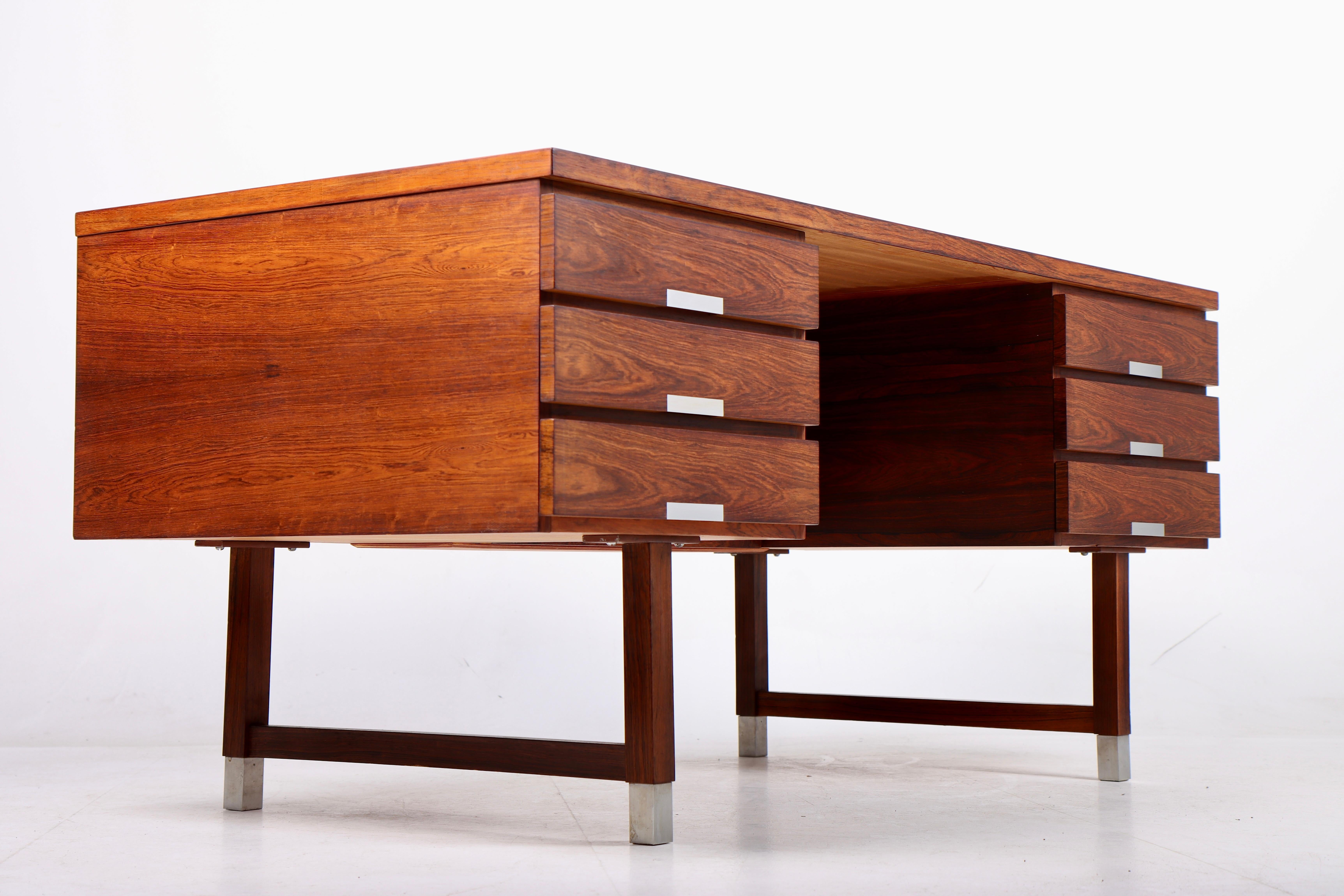 Mid-Century Modern Freestanding Midcentury Desk in Rosewood, Designed by Ejgil Petersen, 1960s