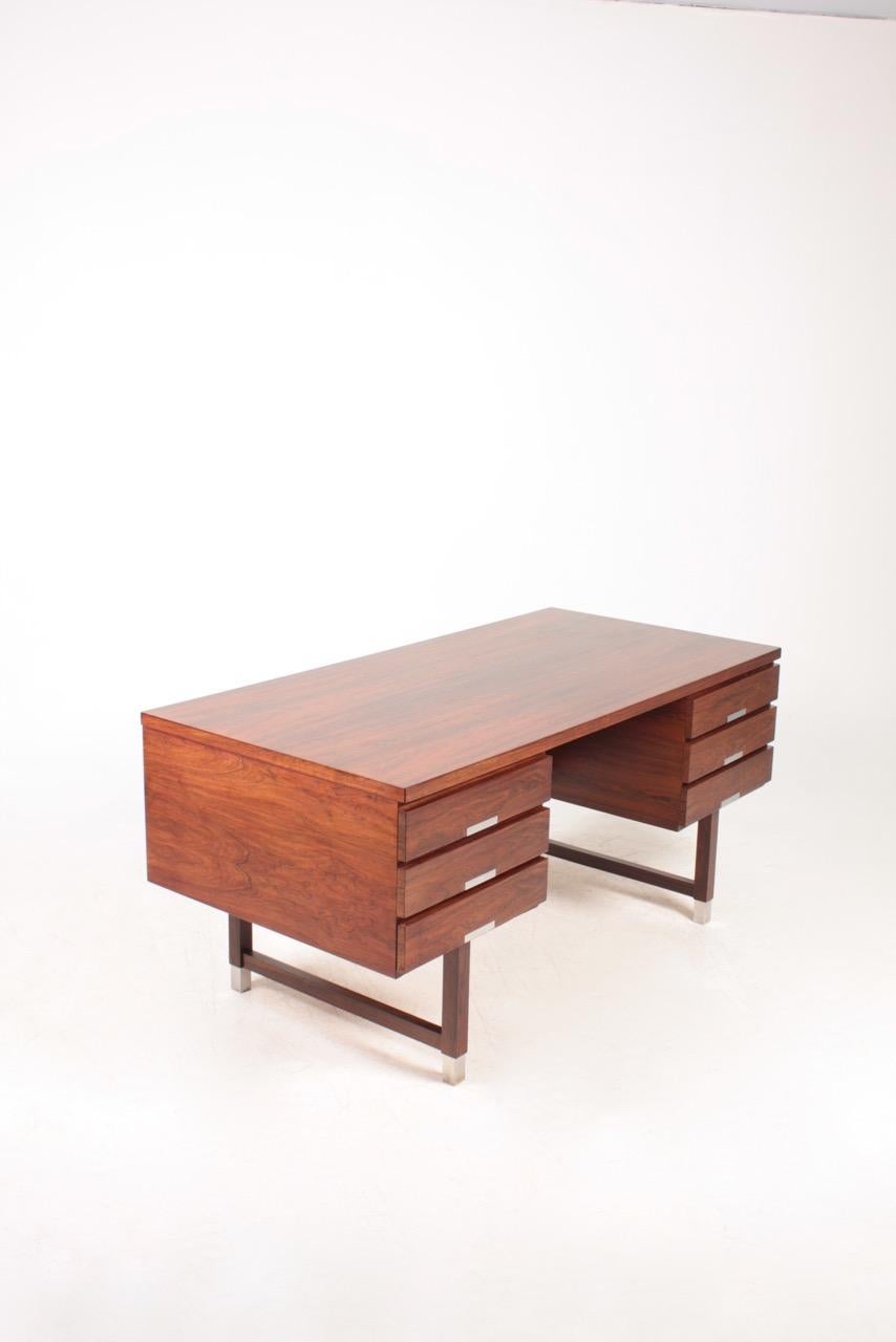 Mid-20th Century Freestanding Midcentury Desk in Rosewood, Made in Denmark