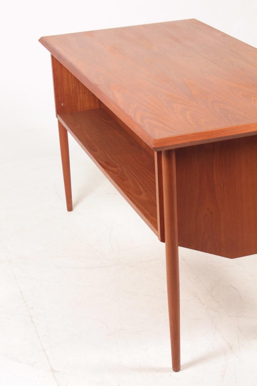 Freestanding Midcentury Desk in Teak, Made in Denmark, 1960s For Sale 2