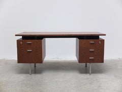 Freestanding Modernist Writing Desk in Wengé, 1960s