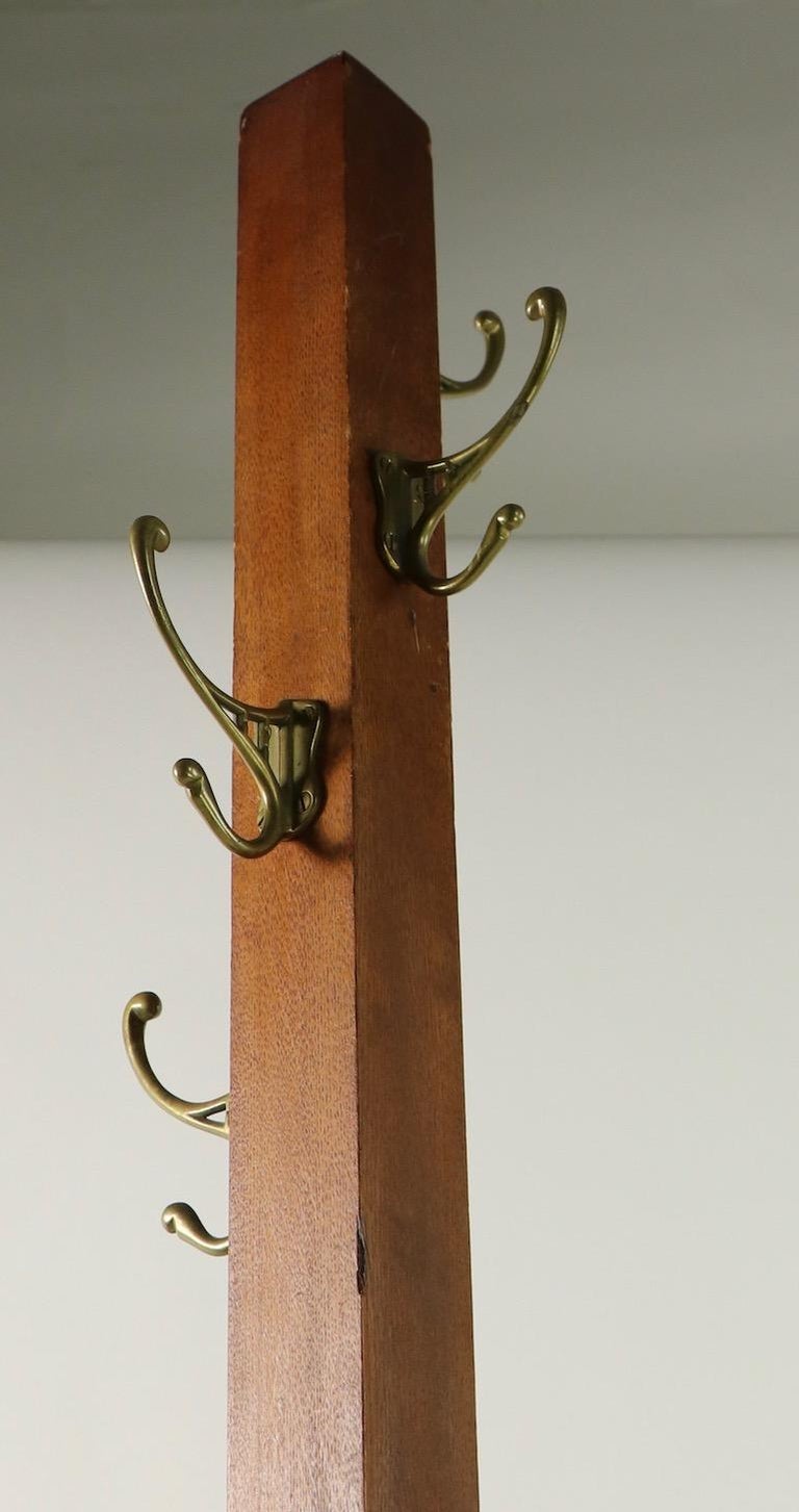 Freestanding Oak Coat Tree Stand at 1stDibs