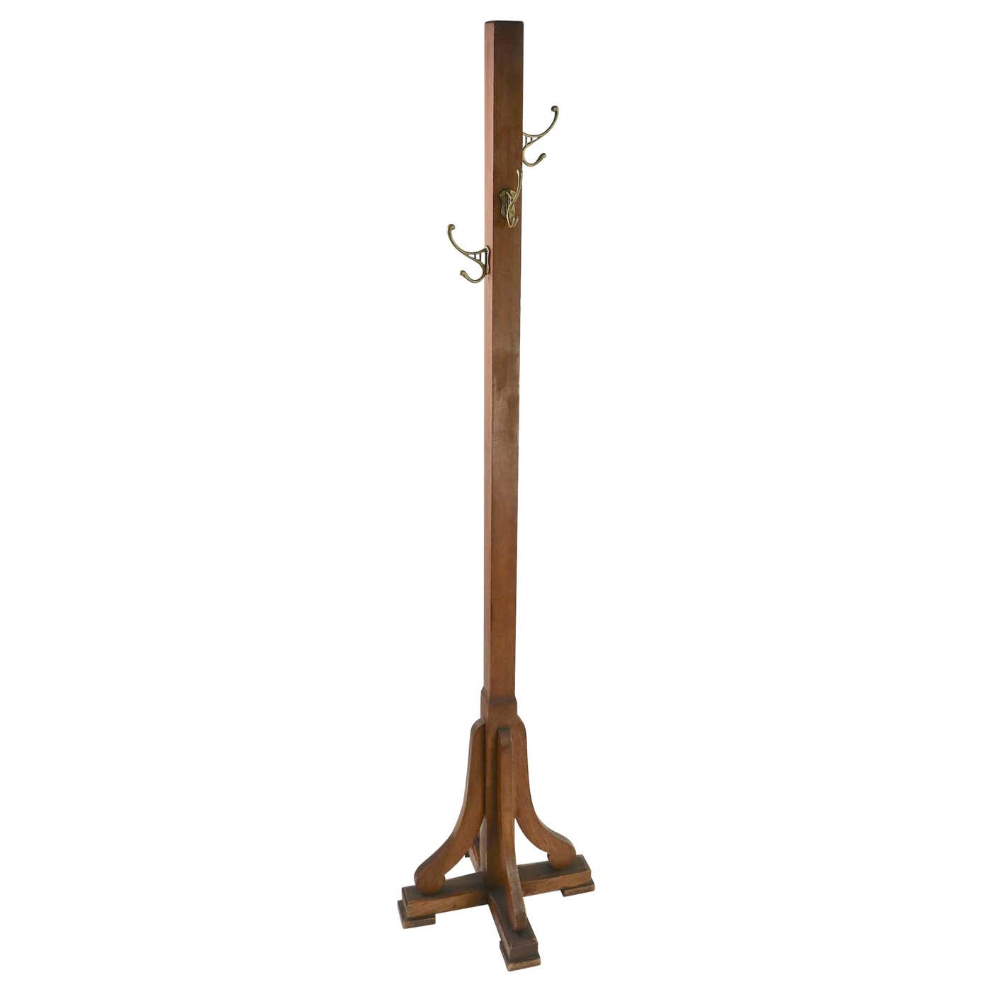 Freestanding Oak Coat Tree Stand at 1stDibs | jacket tree stand, oak ...