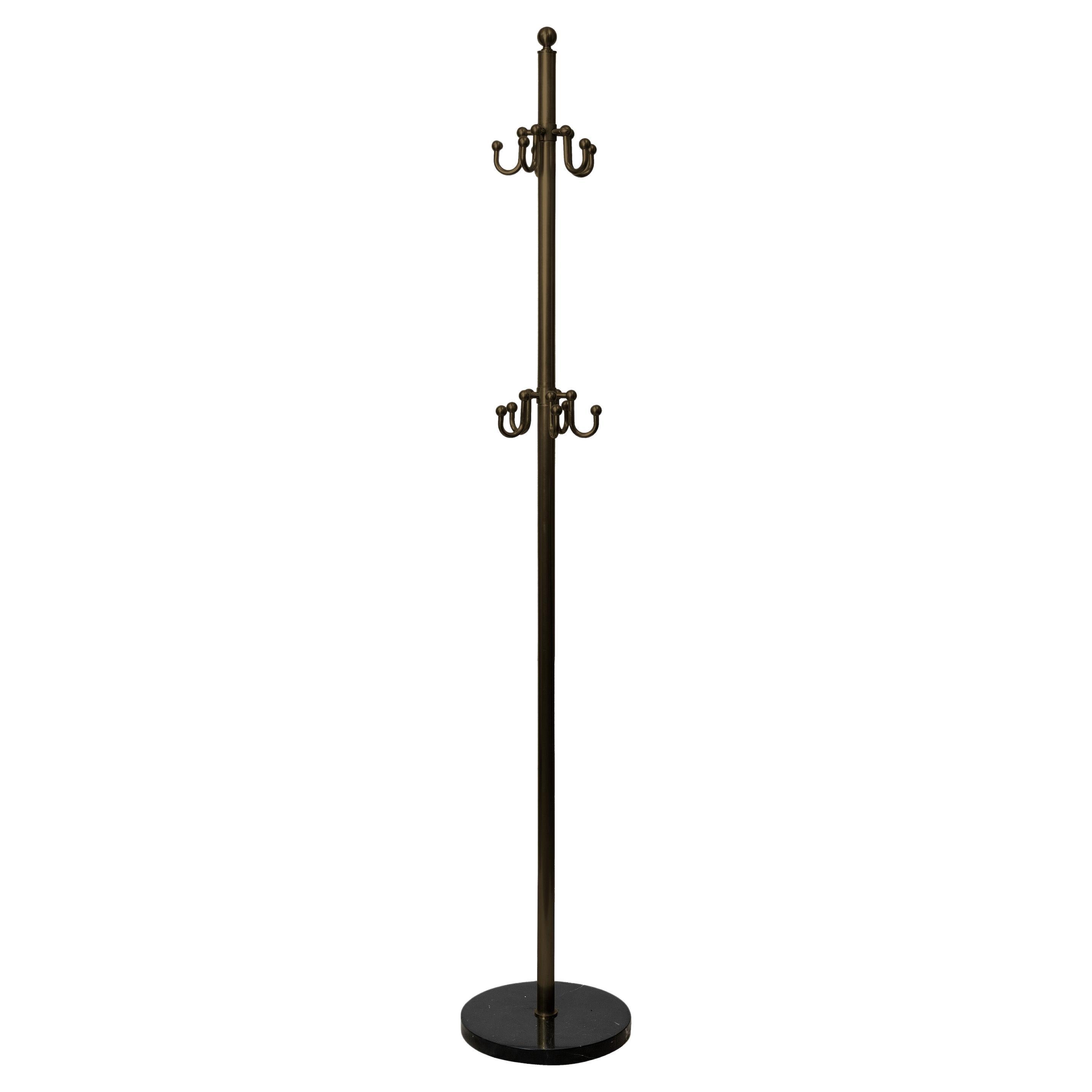Freestanding Oil Rubbed Bronze Coat Rack 10-hooks, Marble Base, Coat Tree, Stand