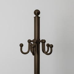 Freestanding Oil Rubbed Bronze Coat Rack, Brass, Marble Base, Coat Tree, Stand