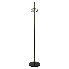 Freestanding Oil Rubbed Bronze Coat Rack, Brass, Marble Base, Coat Tree, Stand