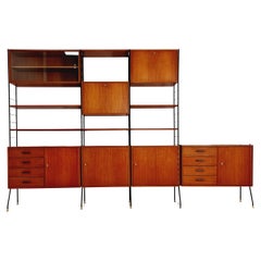 Freestanding string shelf-system unit bookcase by Silverschild, 1950