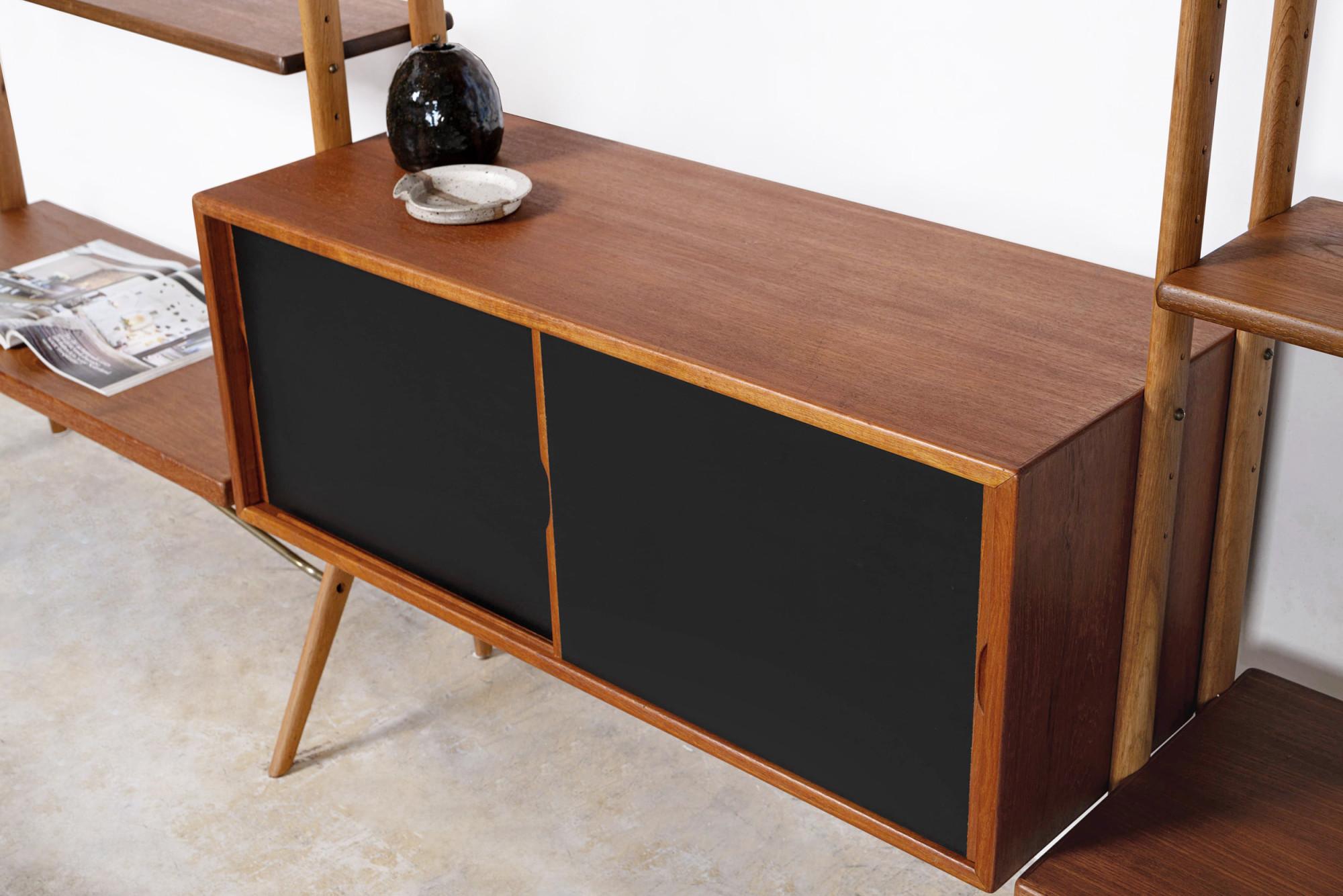 Freestanding vintage bookcase by Kurt Østervig for KP Møbler, Denmark 1960s In Good Condition In Ranst, VAN