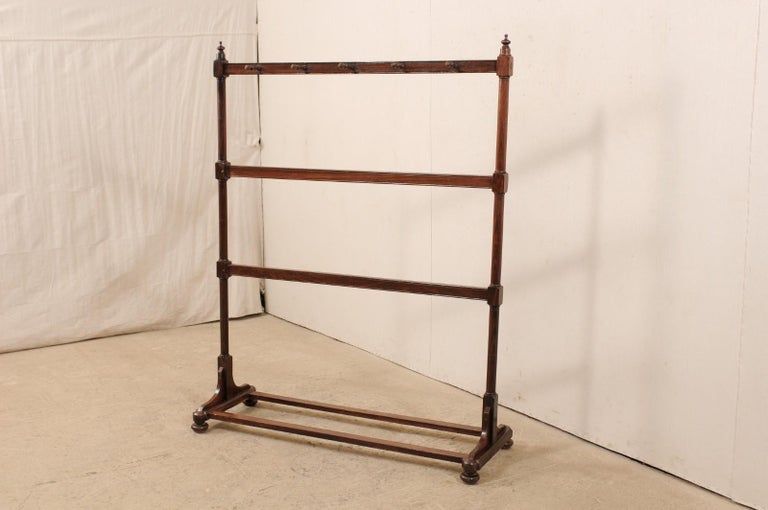 Freestanding Vintage Wood Coat and Hat Rack Raised on Bun Feet at 1stDibs free standing hat rack