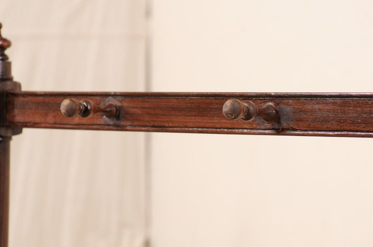 Freestanding Vintage Wood Coat and Hat Rack Raised on Bun Feet at 1stDibs free standing hat rack
