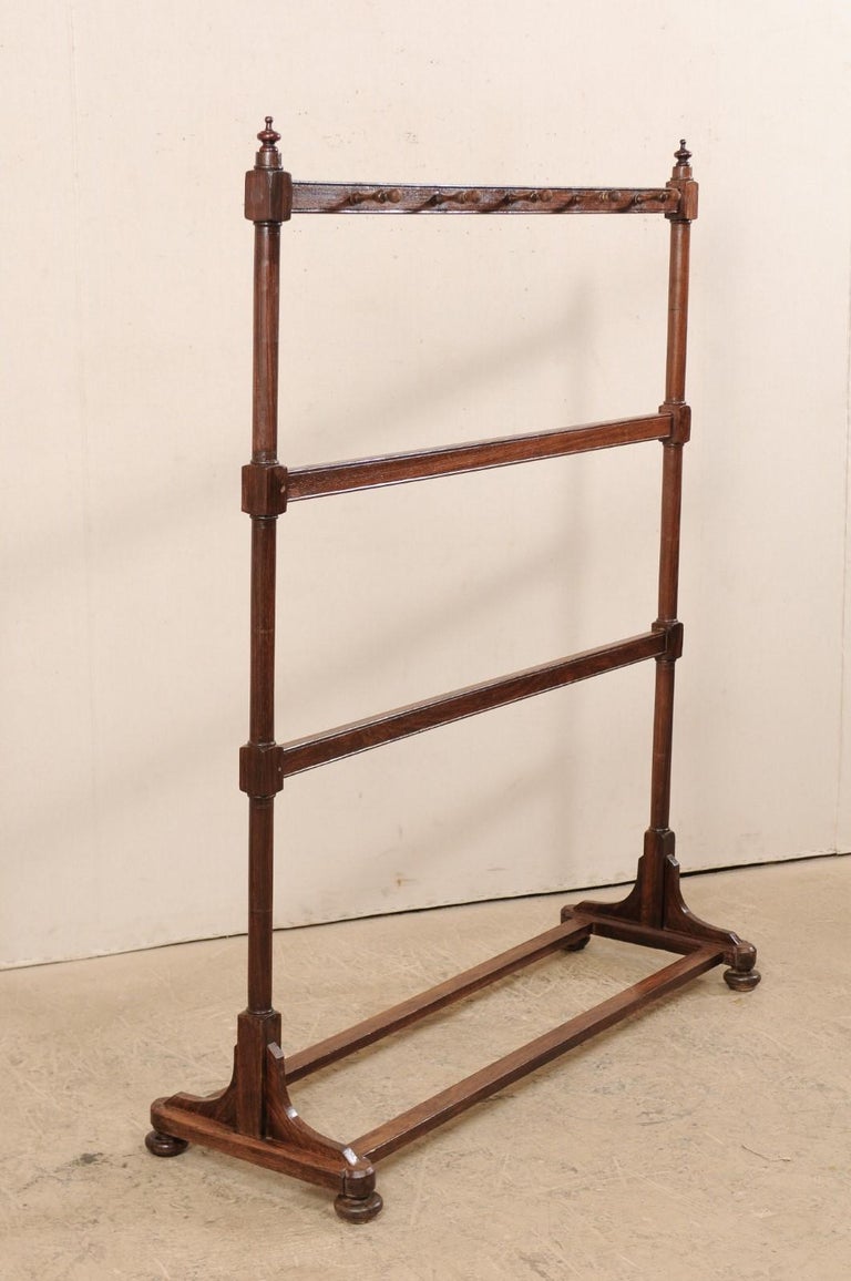 Freestanding Vintage Wood Coat and Hat Rack Raised on Bun Feet at 1stDibs free standing hat rack
