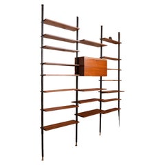 Parete attrezzata, libreria, divisorio, Midcentury Modern, anni '50