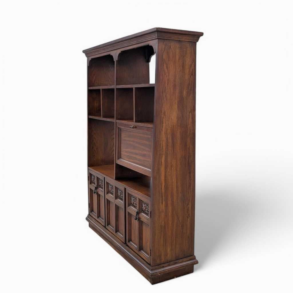 Mueble independiente de pared - Separador de ambientes de madera, Acabado rico, EE.UU., c. 1960 en venta 7