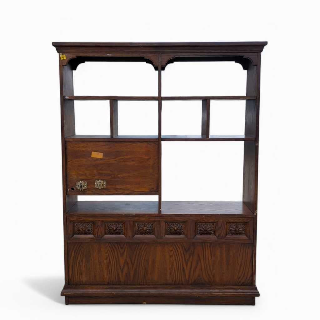 Mueble independiente de pared - Separador de ambientes de madera, Acabado rico, EE.UU., c. 1960 en venta 8