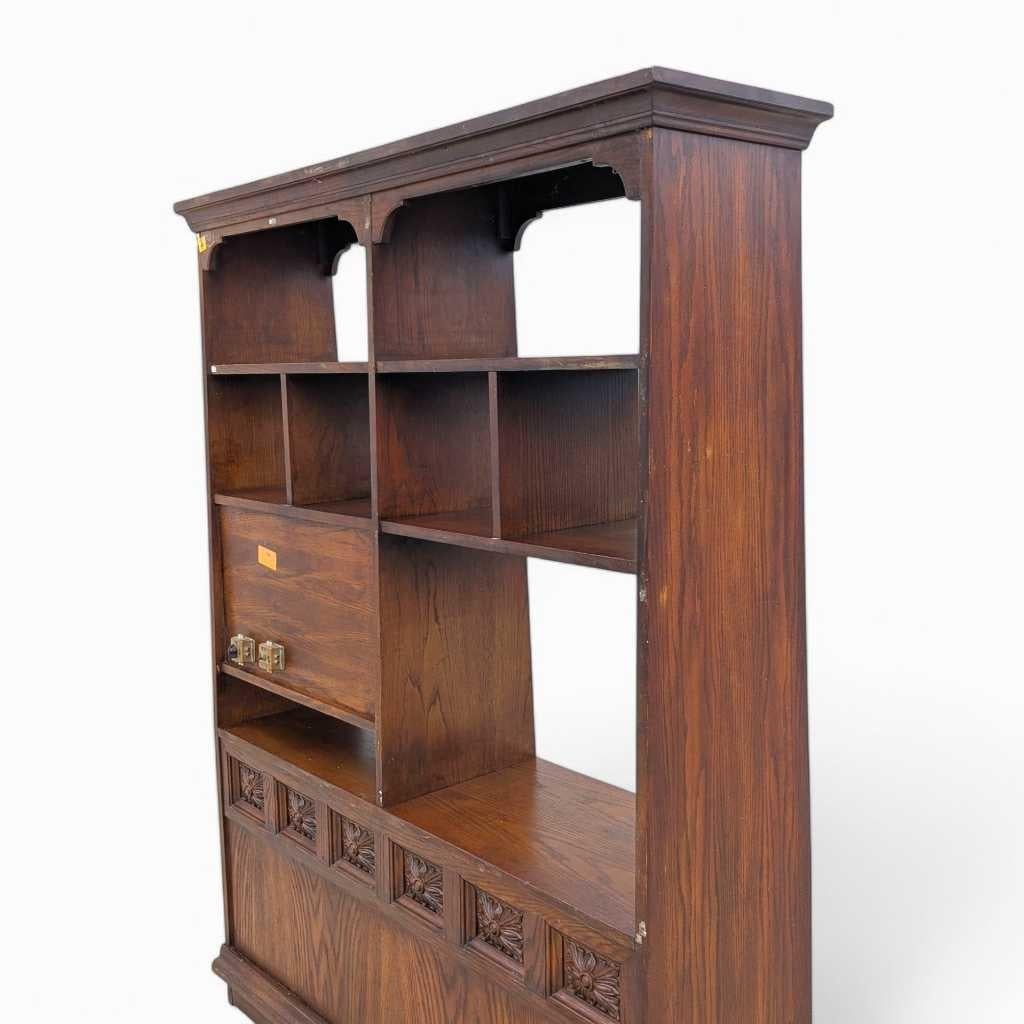 Mueble independiente de pared - Separador de ambientes de madera, Acabado rico, EE.UU., c. 1960 en venta 11