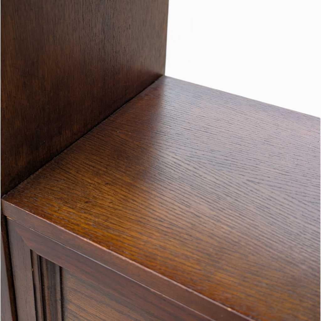 Mueble independiente de pared - Separador de ambientes de madera, Acabado rico, EE.UU., c. 1960 en venta 1
