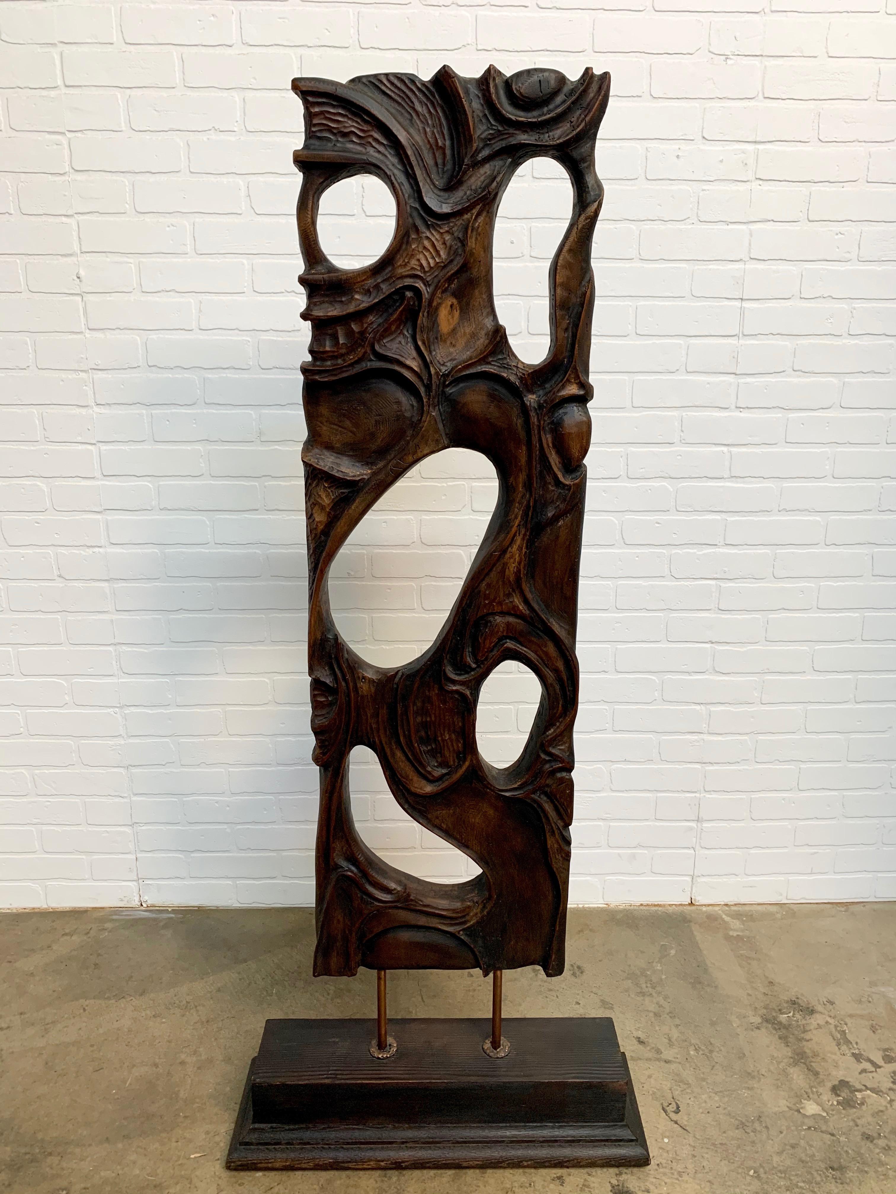 Freestanding Walnut Sculpture by George Mullen 3