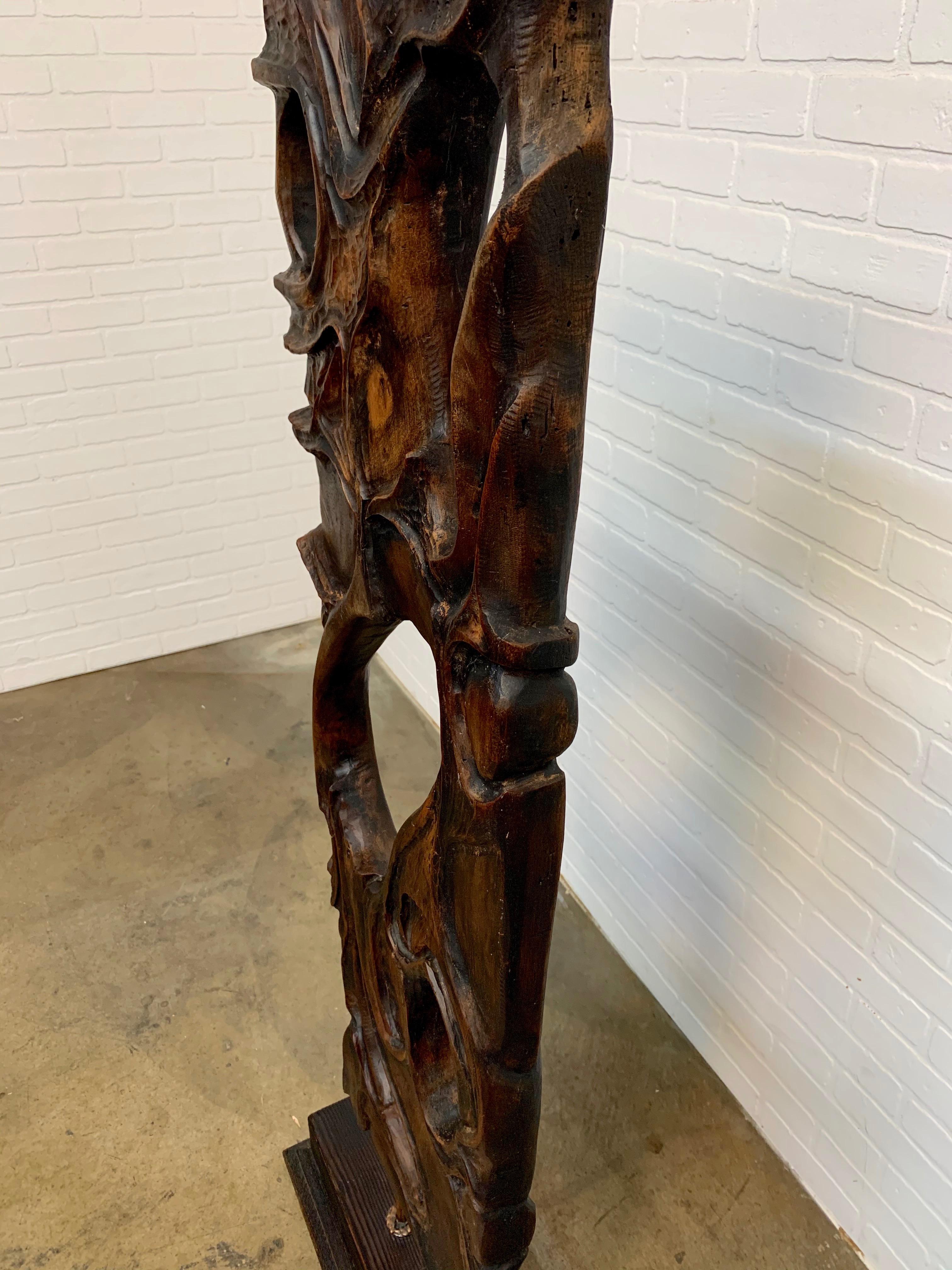 Freestanding Walnut Sculpture by George Mullen 7
