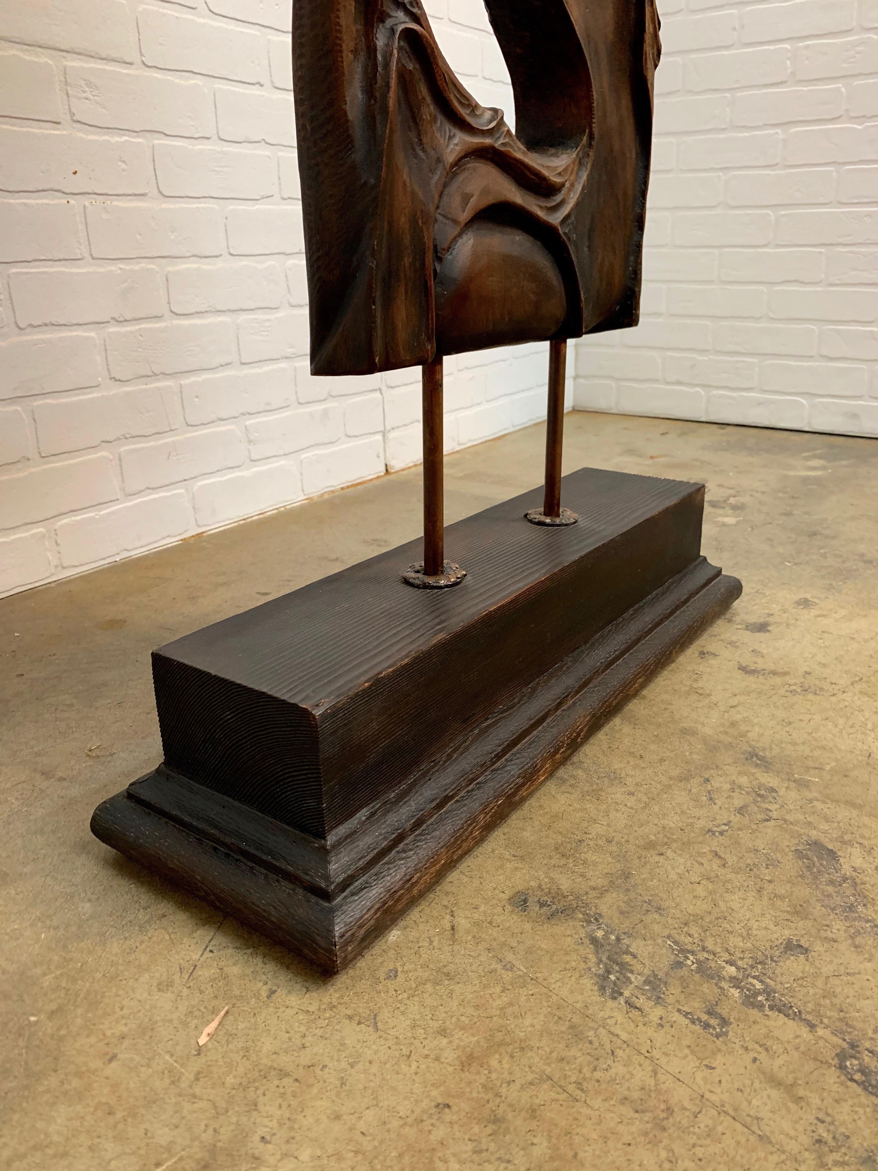 Freestanding Walnut Sculpture by George Mullen 10