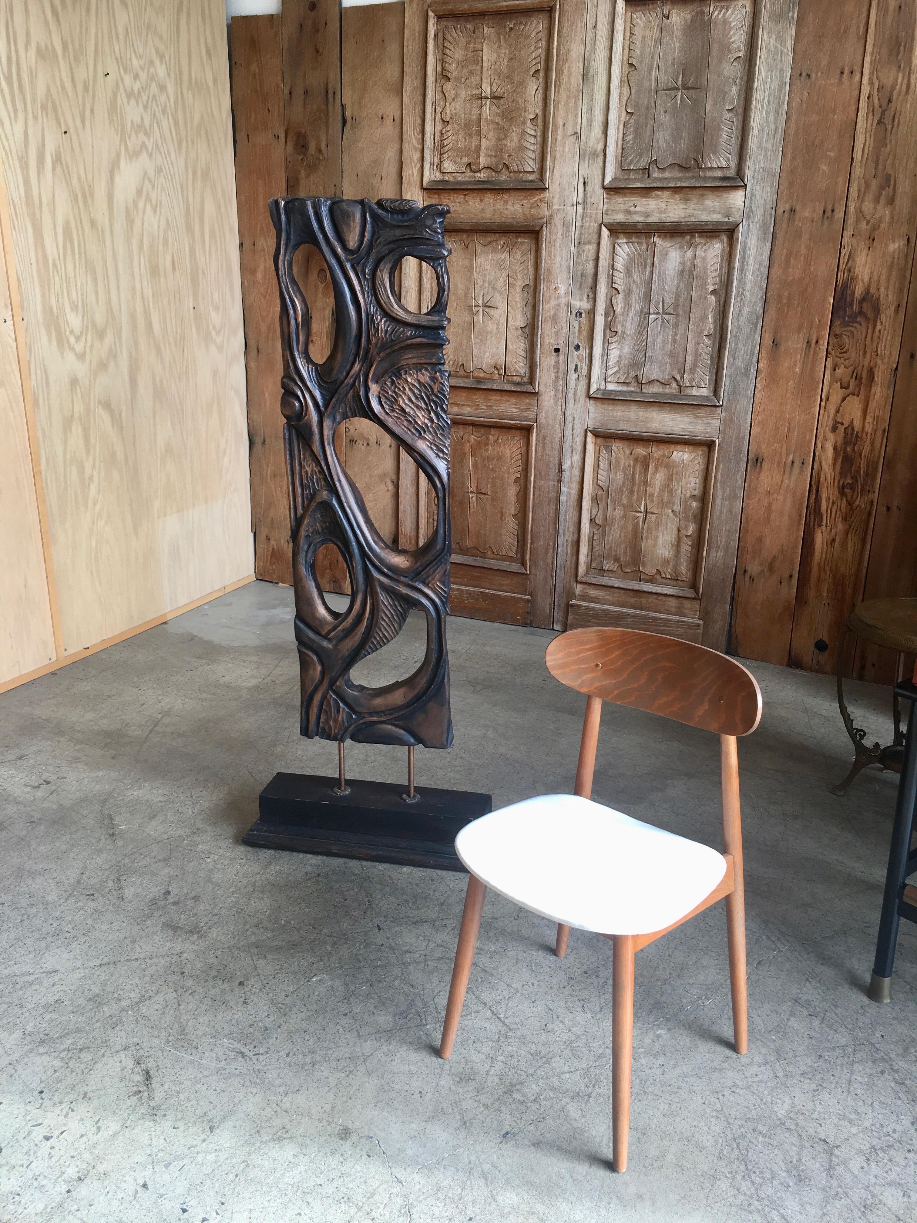 Freestanding Walnut Sculpture by George Mullen 1